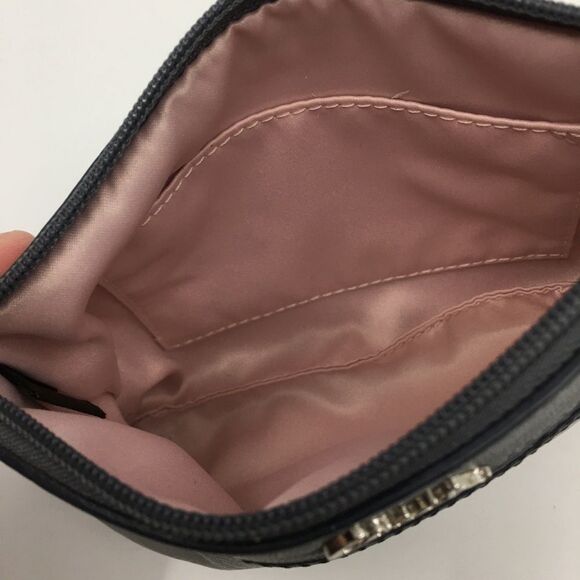 Coach Ashley Metallic Pewter Silver & Gray Large Pleated Leather Wristlet - Picture 11 of 16